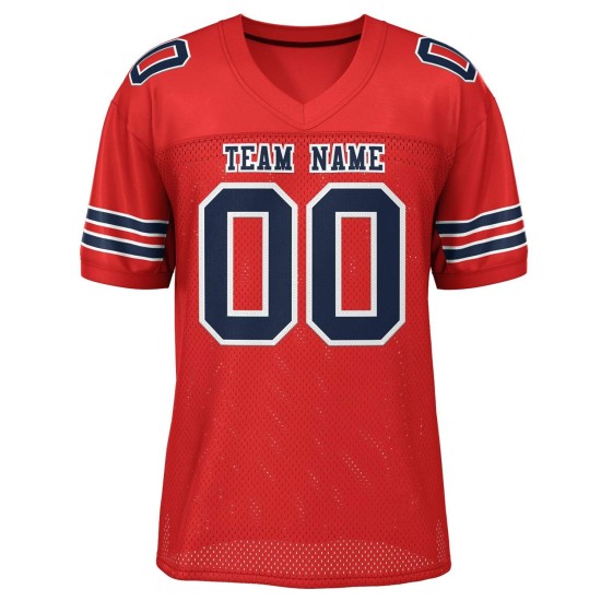 Custom Polyester Printing Name Summer Short Sleeve American Football Team Shirt Uniform Mesh American Football Jerseys