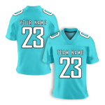 Fashionable Sublimated American Football Jersey Breathable Custom Logo Short Sleeve Plus Size 100% Polyester