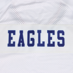 Wholesale Men's American Football Jersey with Short Sleeves Custom Logo Latest Blue & White Stripes Design OEM & ODM Available