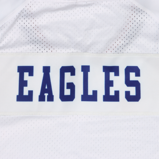 Wholesale Men's American Football Jersey with Short Sleeves Custom Logo Latest Blue & White Stripes Design OEM & ODM Available