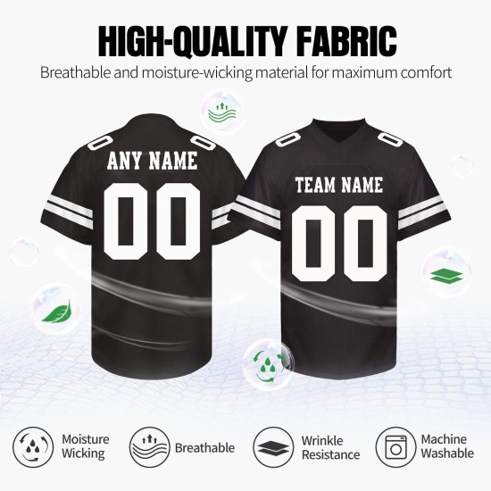 Sportwear Wholesale Quick Dry American Football Jerseys Custom Sublimation Short Sleeve American Football Uniform