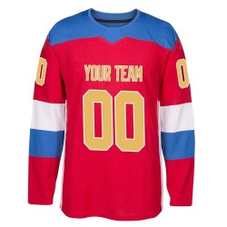 Customizable Hockey Jerseys Personalized Set Team Name Number Logo OEM Service Available 100% Polyester Quick Dry Breathable