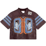 OEM Custom High Quality Polyester Mesh Retro Soccer American Football Jersey Oversized Boxy Shirt Cropped Breathable Short