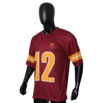 Custom Logo Short Sleeve American Football Jerseys Red Stripes Team Uniforms Plus Size OEM & ODM