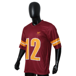 Custom Logo Short Sleeve American Football Jerseys Red Stripes Team Uniforms Plus Size OEM & ODM