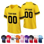 Wholesale Customized Digital Print 100% Polyester Breathable Quick Dry Anti-Bacterial Plus Size Short American Football Jersey