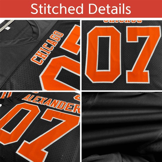 Custom Polyester Printing Name Summer Short Sleeve American Football Team Shirt Uniform Mesh American Football Jerseys