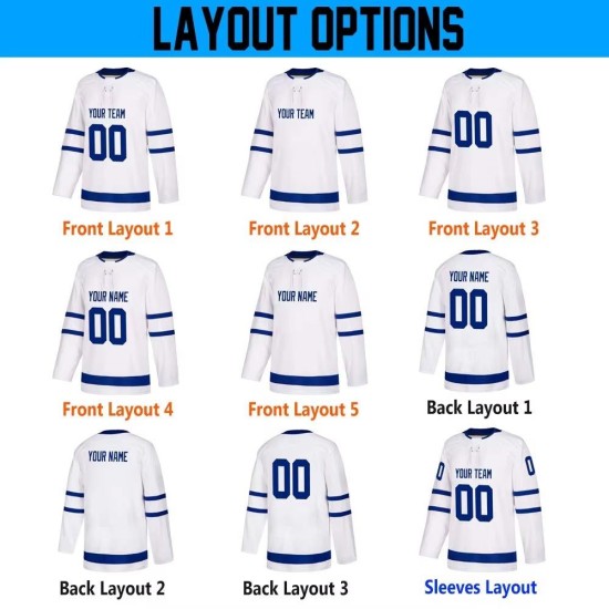 Customizable Hockey Jerseys Personalized Set Team Name Number Logo OEM Service Available 100% Polyester Quick Dry Breathable