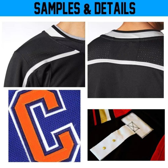 Customizable Hockey Jerseys Personalized Set Team Name Number Logo OEM Service Available 100% Polyester Quick Dry Breathable