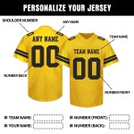 Wholesale Customized Digital Print 100% Polyester Breathable Quick Dry Anti-Bacterial Plus Size Short American Football Jersey