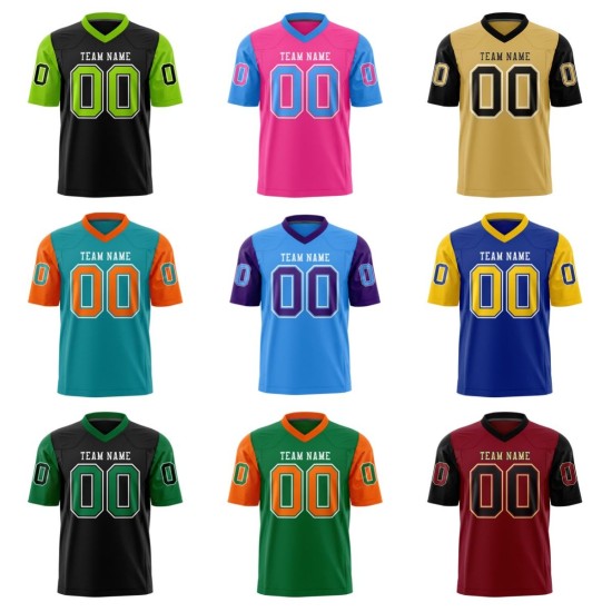 2025 Fashionable American Football Jerseys Stitched Short Sleeve V-Neck American Football Jersey for Men Women