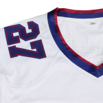 Wholesale Men's American Football Jersey with Short Sleeves Custom Logo Latest Blue & White Stripes Design OEM & ODM Available