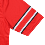 Custom Logo Sublimation Stitched American Football Wear Red Stripes Sports Jerseys with Short Sleeves OEM & ODM Available