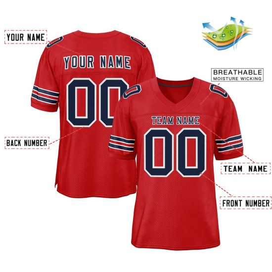 Custom Polyester Printing Name Summer Short Sleeve American Football Team Shirt Uniform Mesh American Football Jerseys
